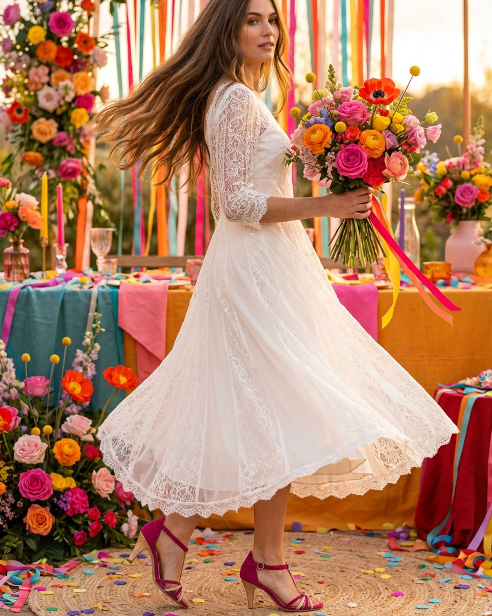 Dessine Moi Un Soulier Chloé sandale velours pivoine champagne
