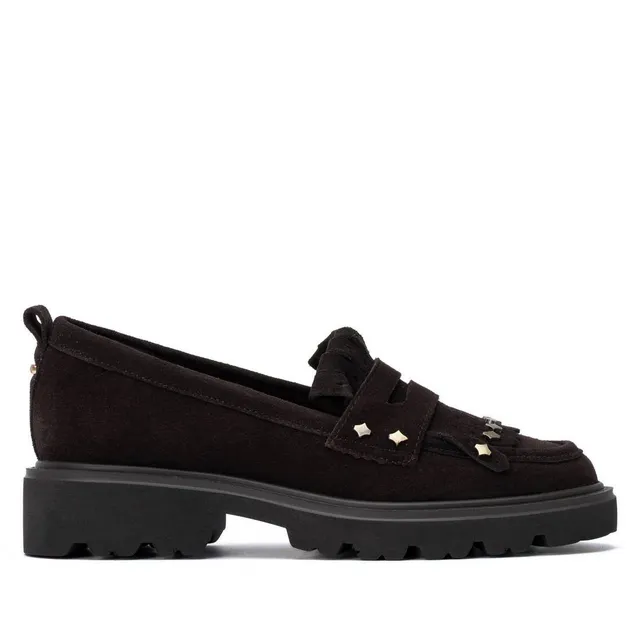 Carmela 16431105 mocassin femme marron cuir talonnette