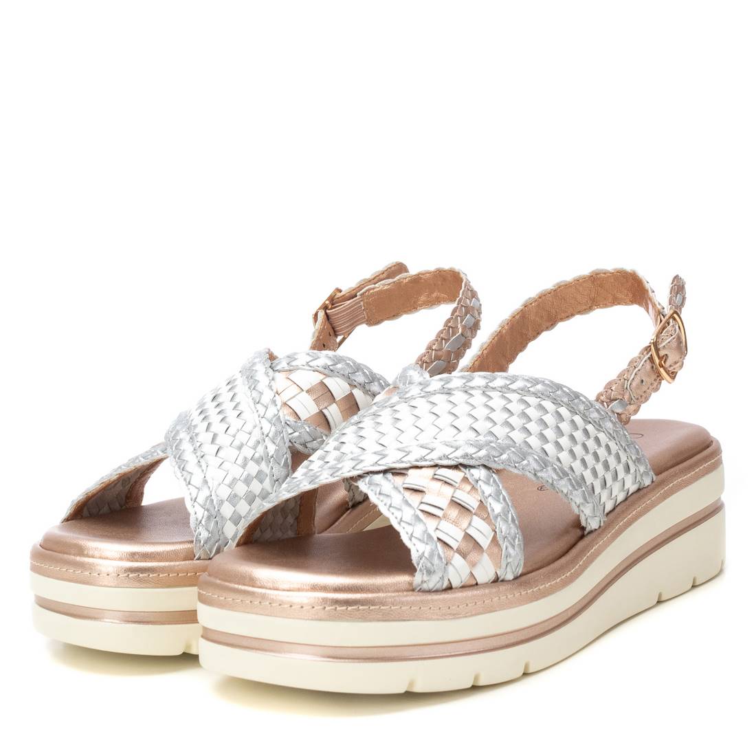 Carmela 16225602 sandales femme nude cuir tressé