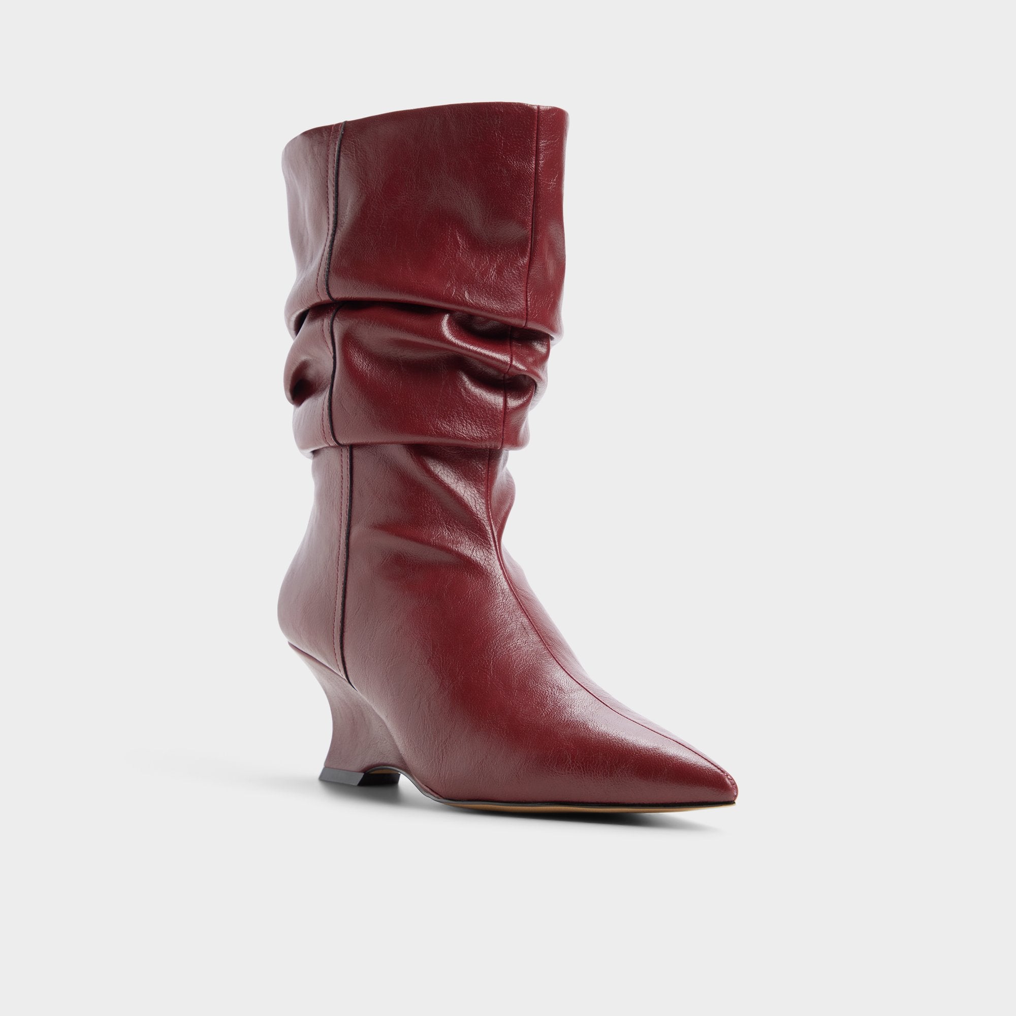 Aldo Calain bottes compensées bordeaux mi-mollet