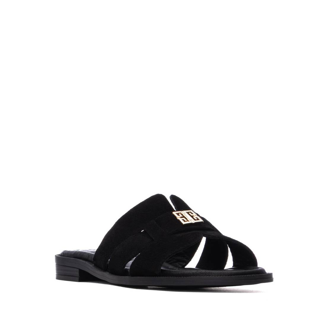 Carmela 16306101 sandale femme noir cuir
