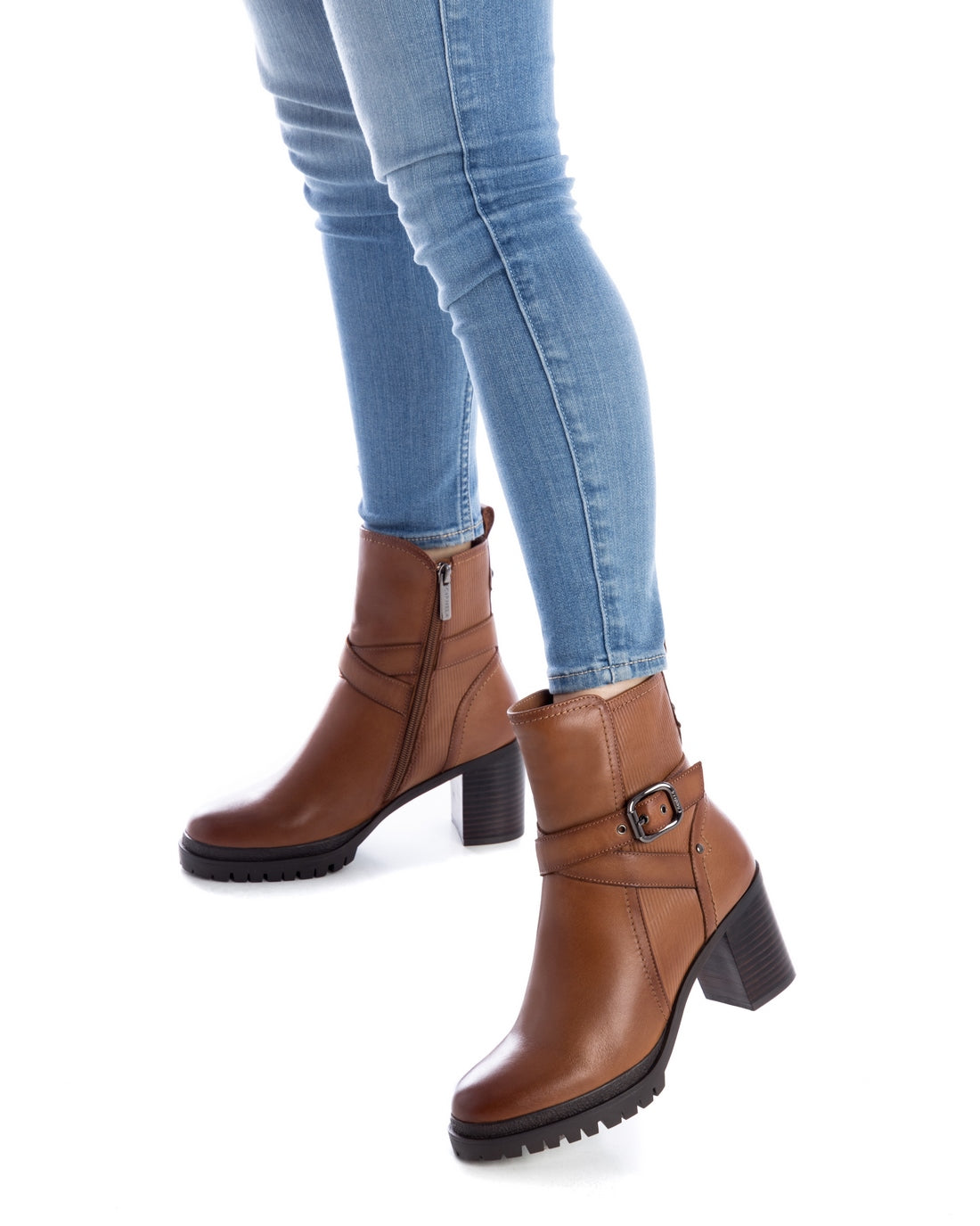 Carmela 16026502 bottines cuir marron talon 6 cm zip