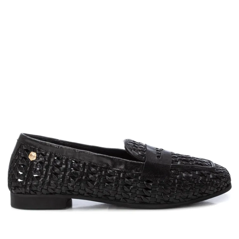 Carmela 16241001 mocassin cuir noir sans lacet