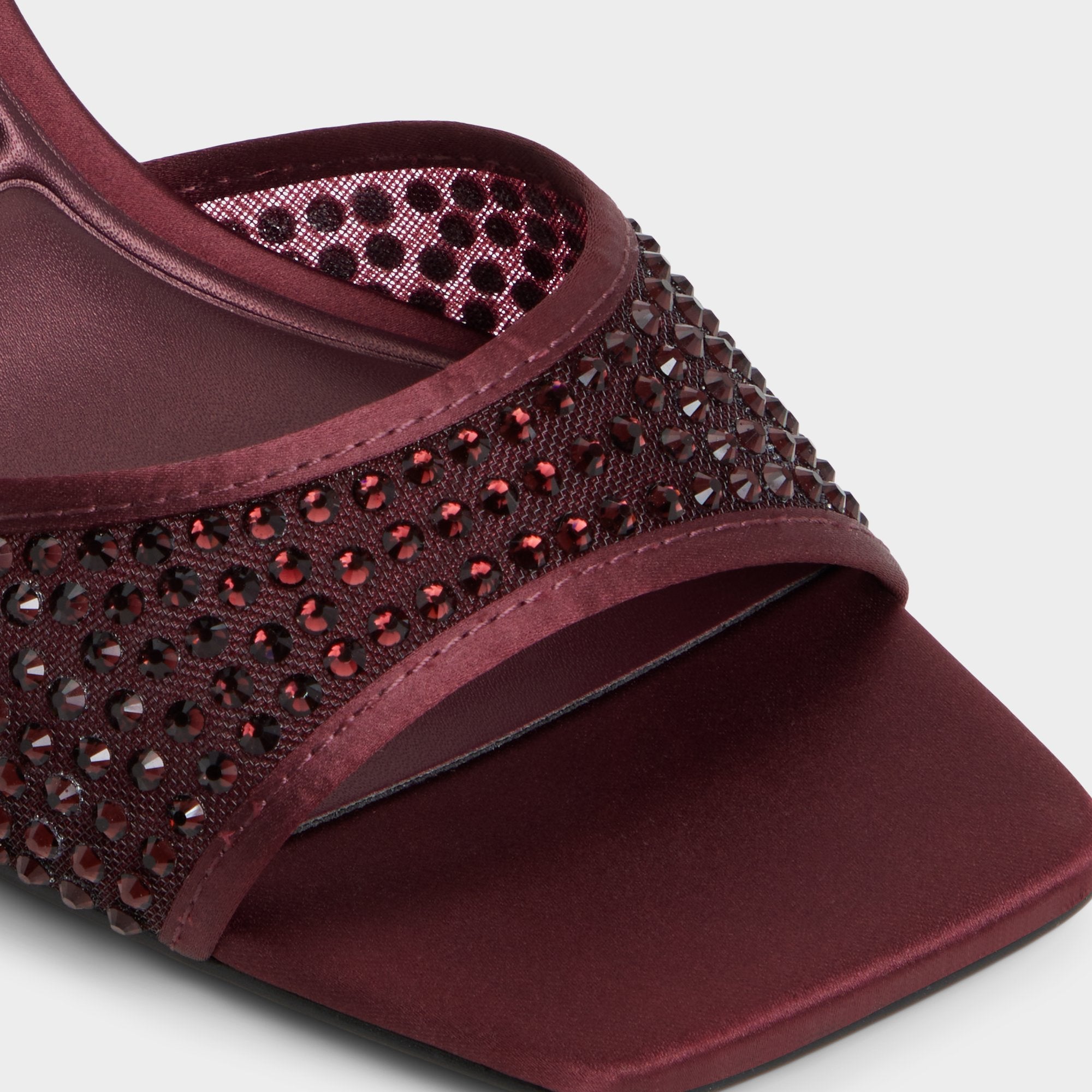 ALDO Agatha mules cuir bordeaux cloutées