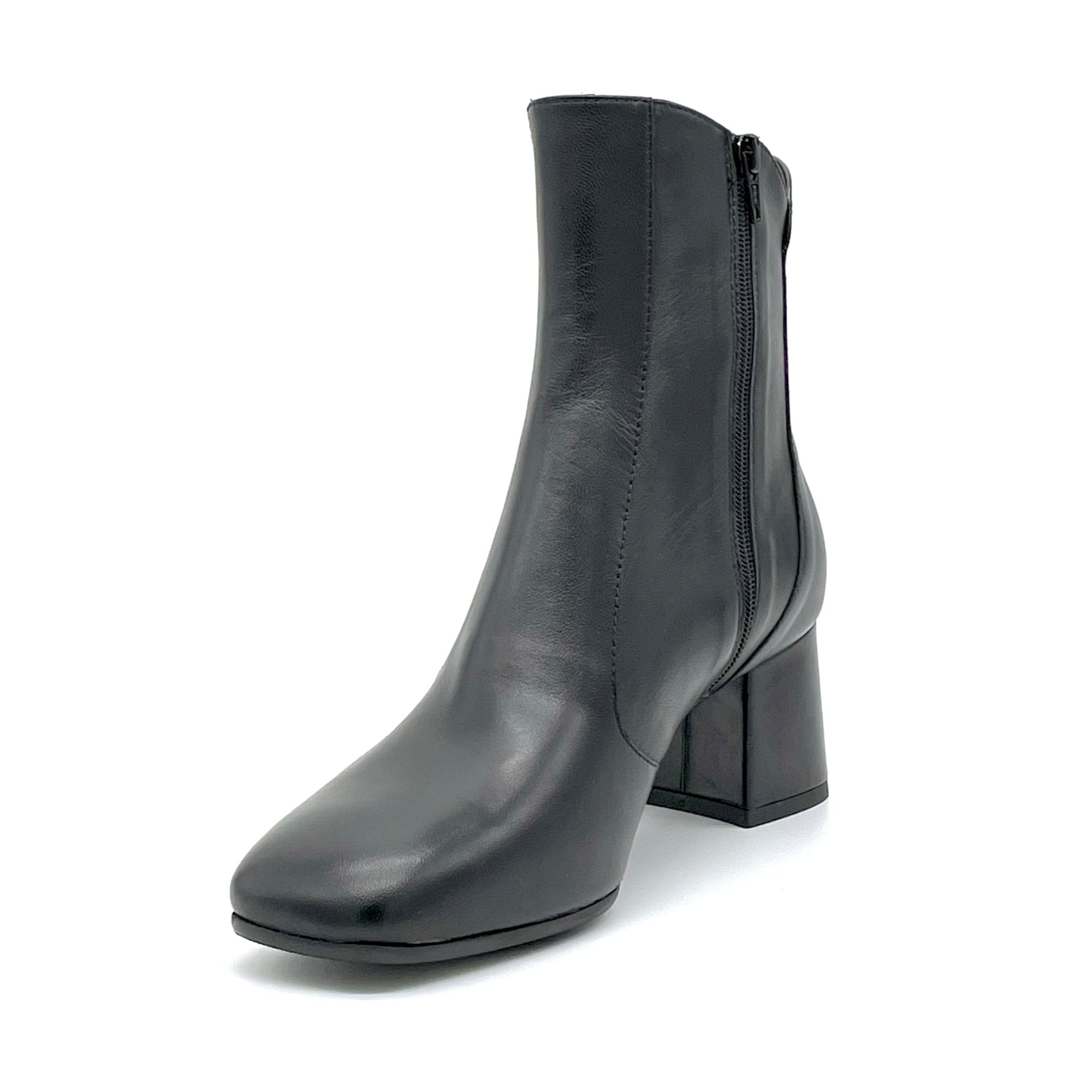 Elata 52526 bottines cuir noir talon 5,5 cm