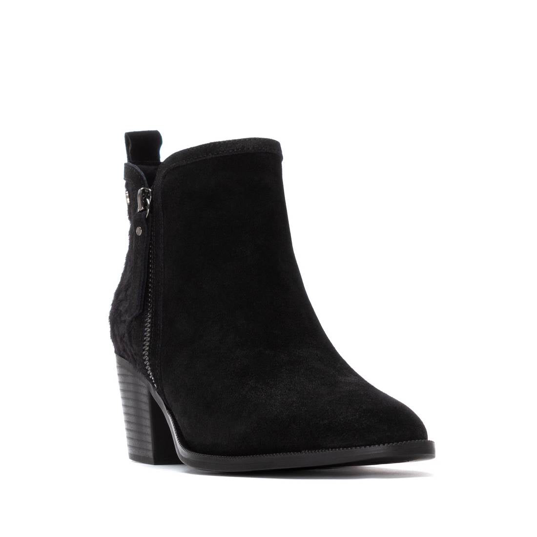 Carmela 16258203 bottines suède noir talon moyen