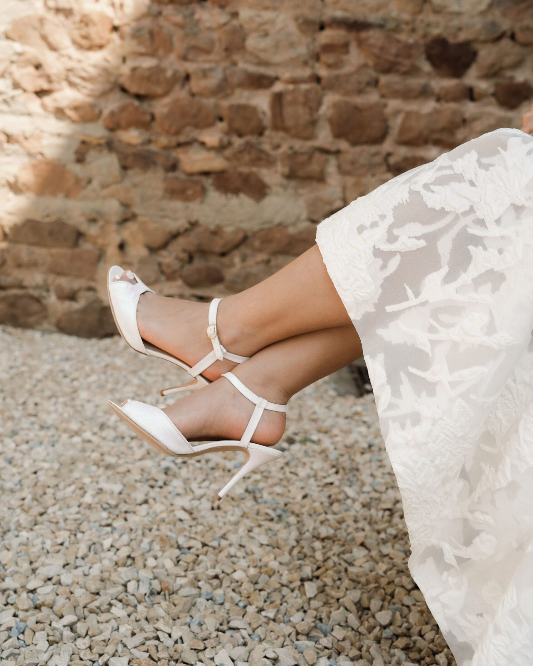 Dessine Moi Un Soulier Charlotte High sandales paillette blanche 40,5