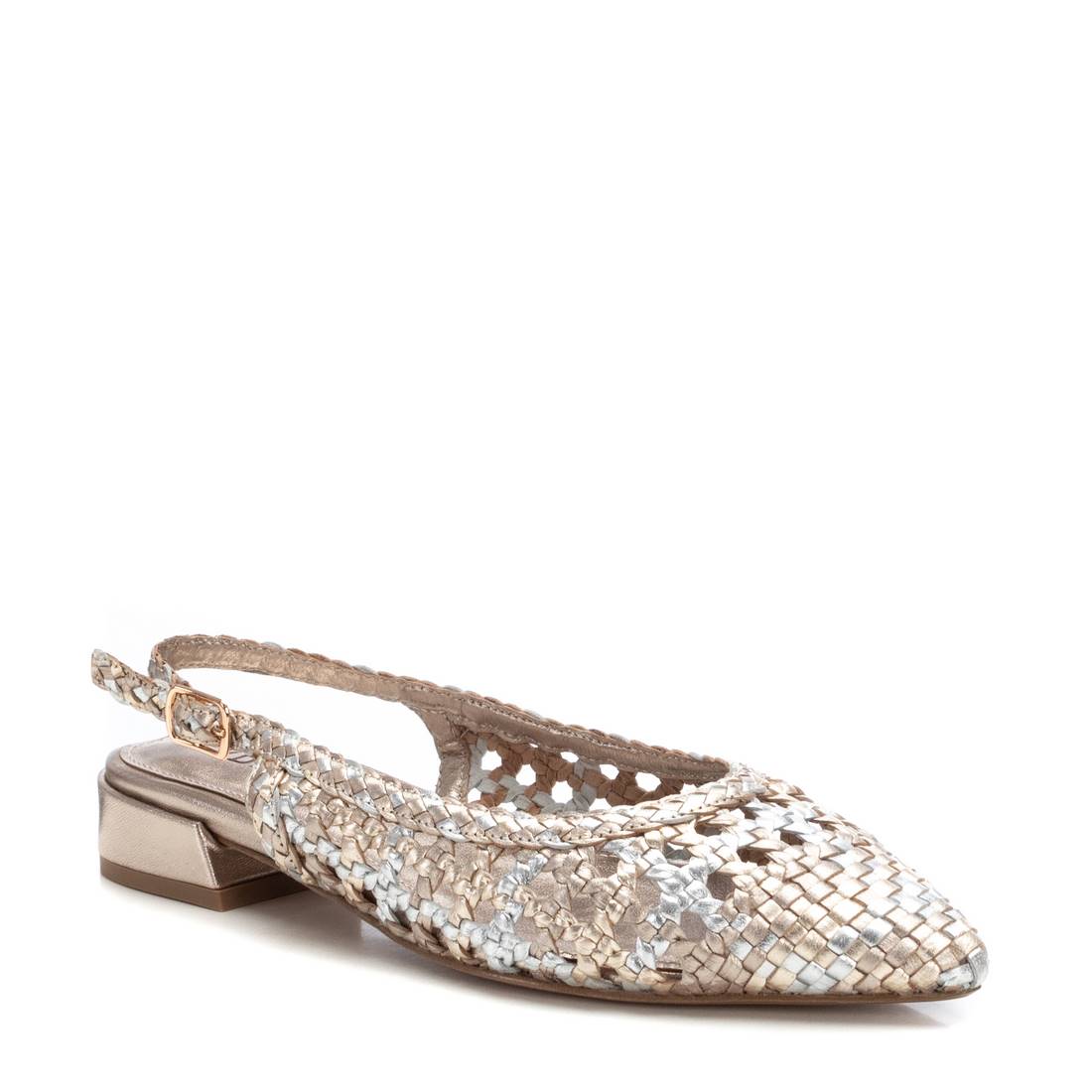 Carmela 16218301 ballerines gris cuir tressé