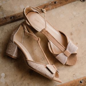 Dessine Moi Un Soulier Charlotte velours bois de rose 38