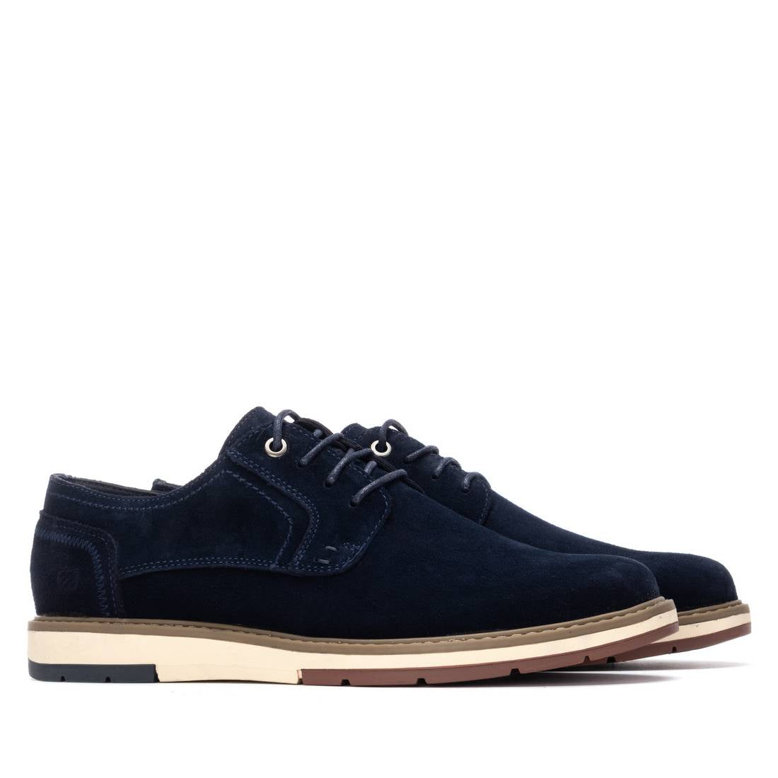 Carmela 16267901 sneaker homme bleu daim plat
