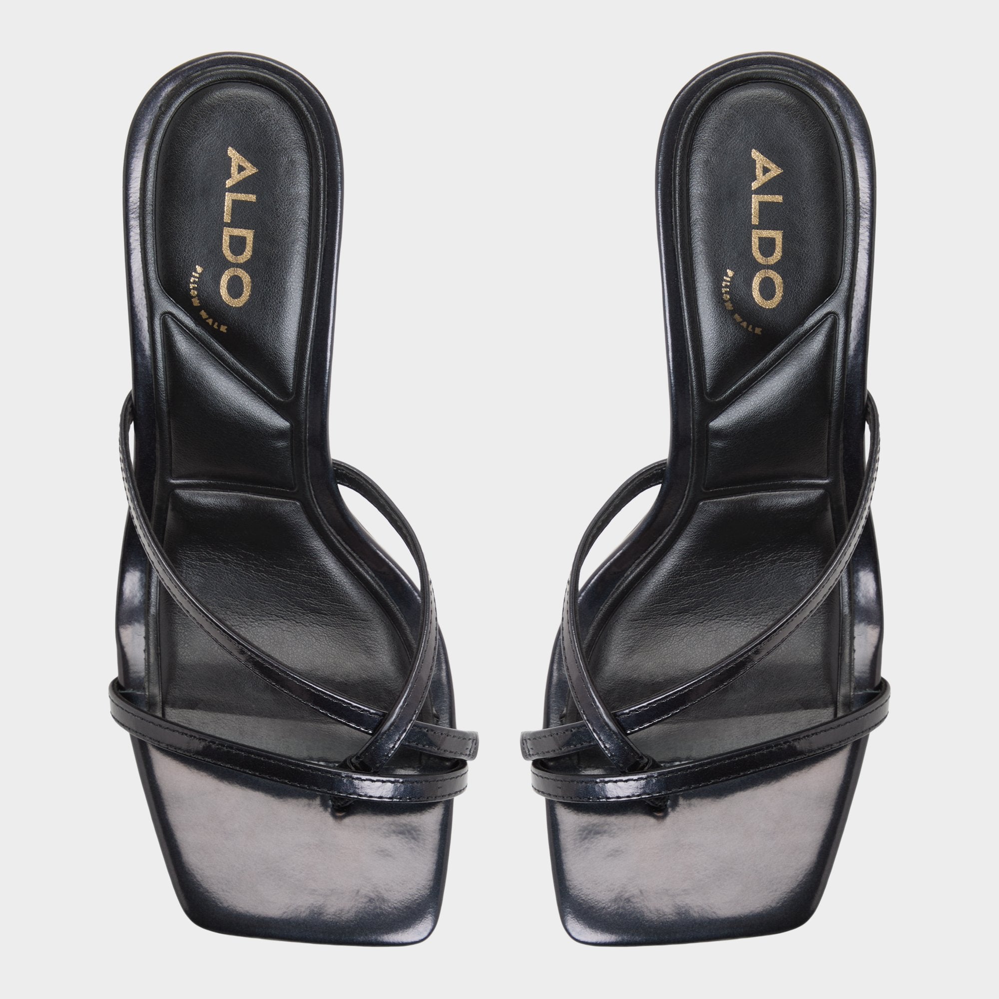 ALDO Calypsa sandales talon bloc noires soirée