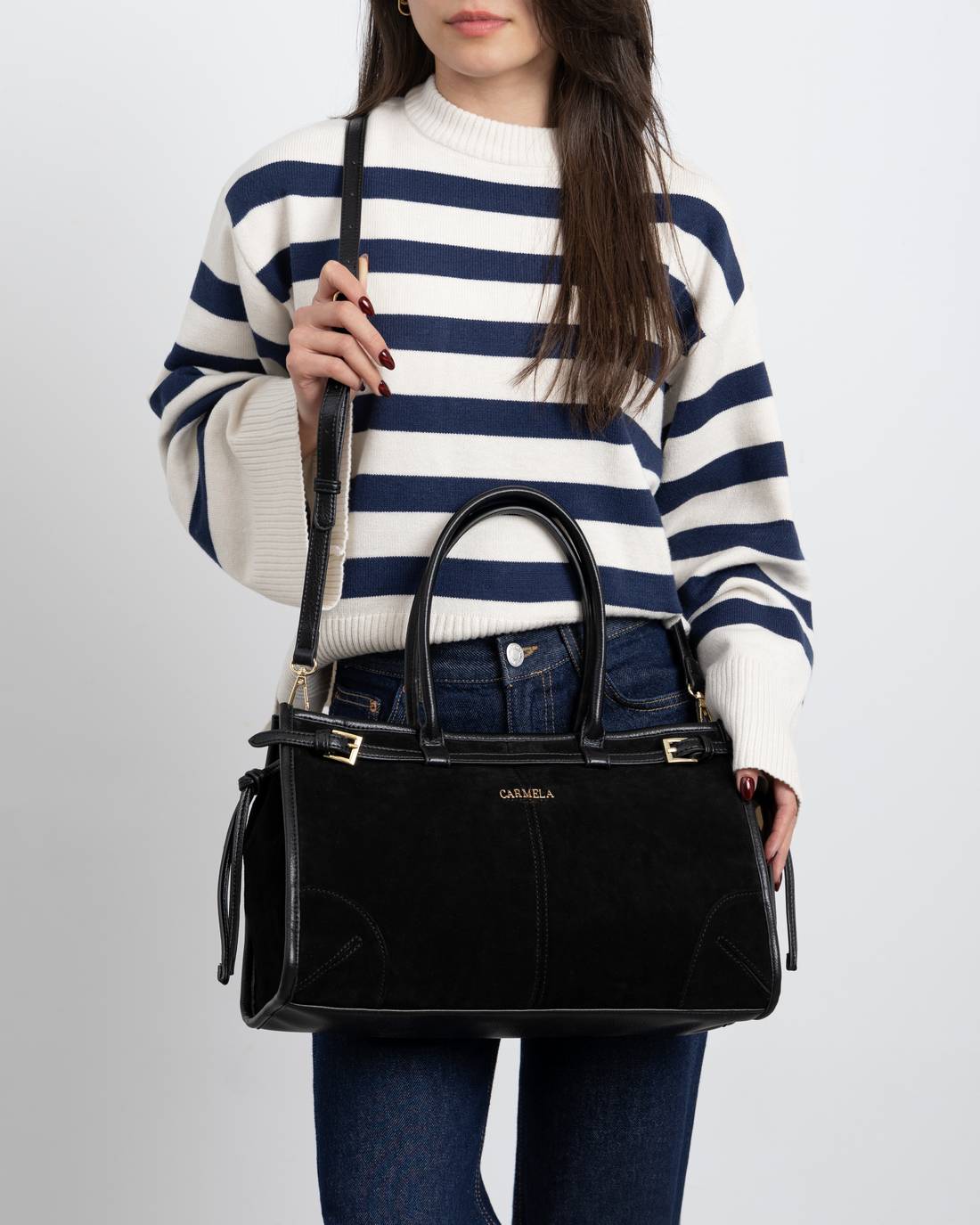 Carmela 18616903 sac épaule femme noir cuir