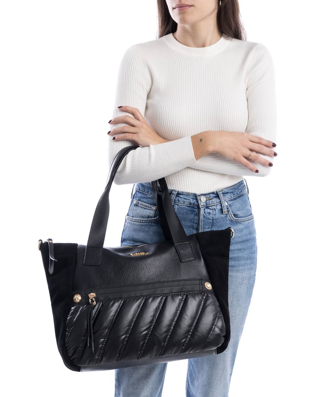 Carmela 18610802 sac épaule femme noir 31x48 cm