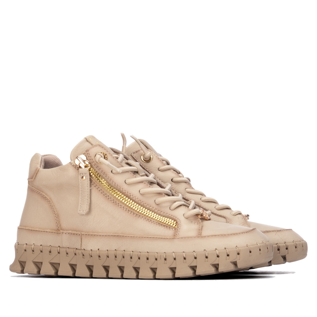 Carmela 16439202 bottines femme beige cuir lacets
