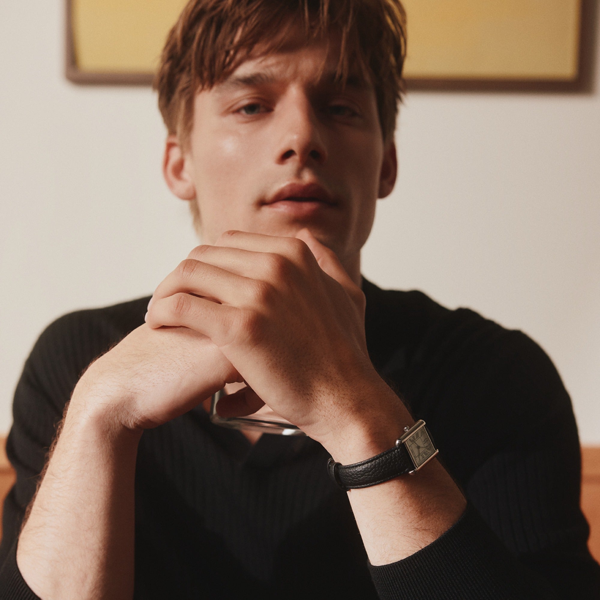 ALDO Robertt montre homme cuir noir