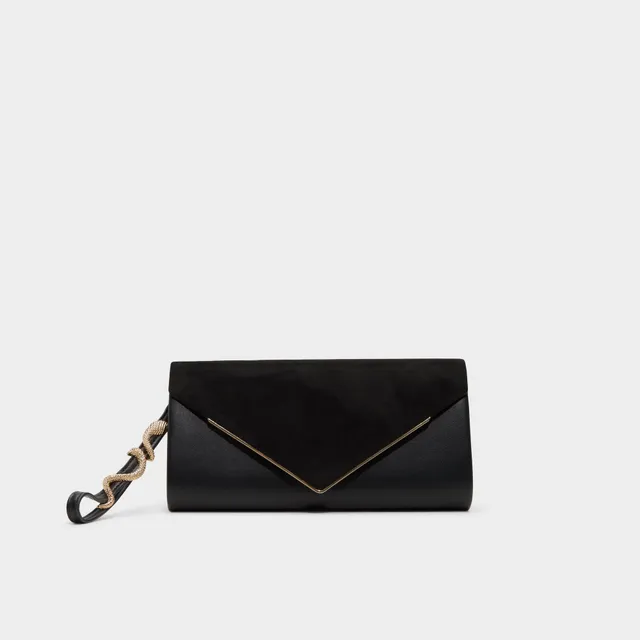 ALDO Serpantee pochette enveloppe noire suède