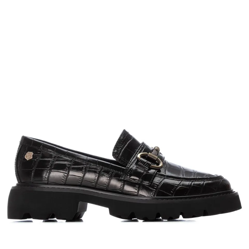 Carmela 16254701 mocassins noir vernis chaîne