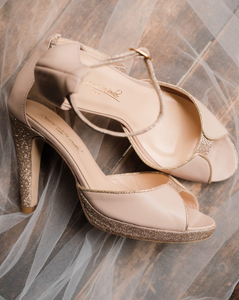 Dessine Moi Un Soulier Charlotte high sandale beige rosé talon