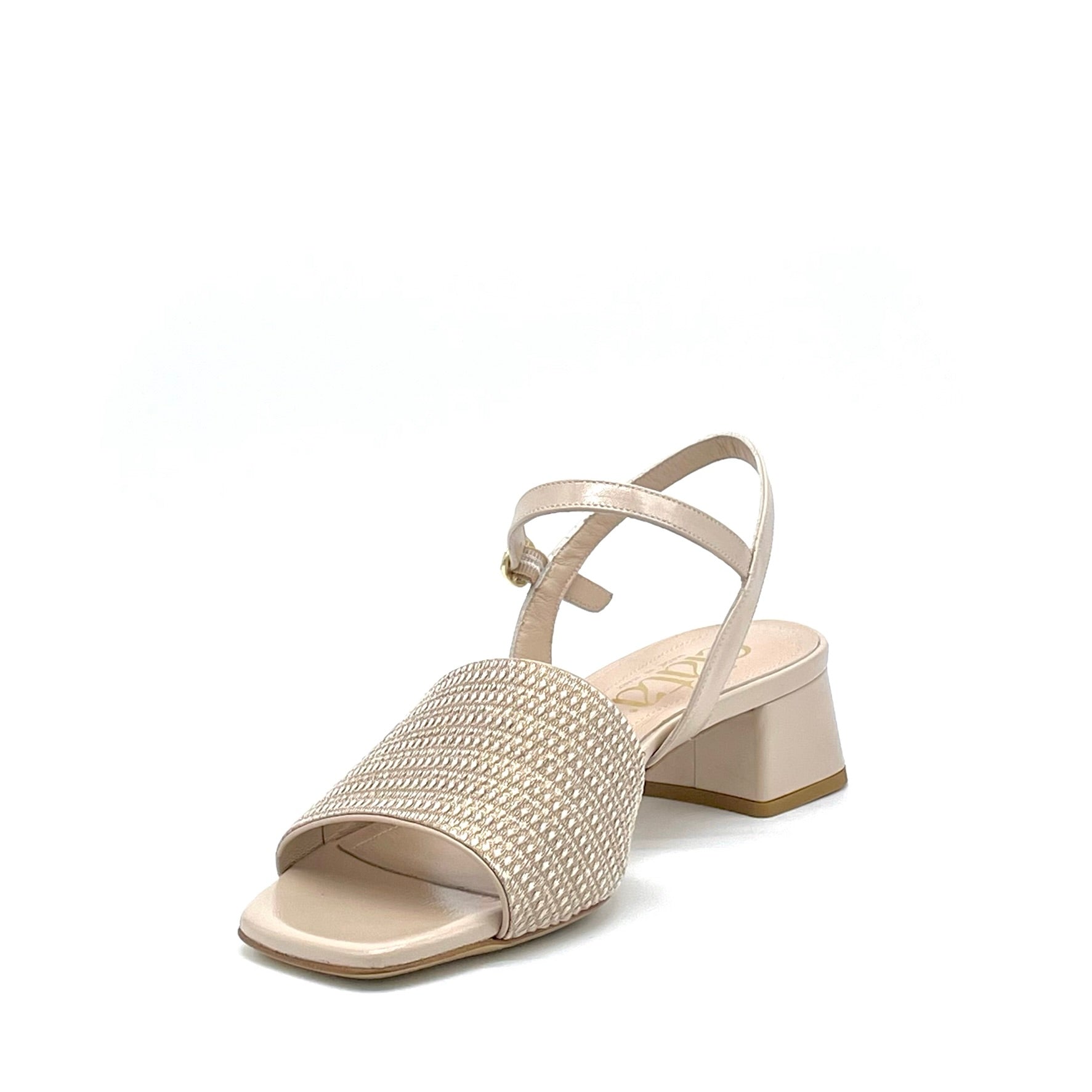 ELATA 15156 sandale laminée sable talon 3,5 cm