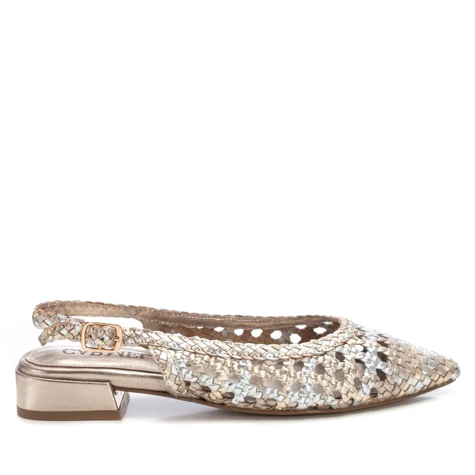 Carmela 16218301 ballerines gris cuir tressé