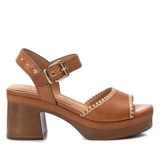 Carmela 16220701 sandales femme cuir camel talon haut