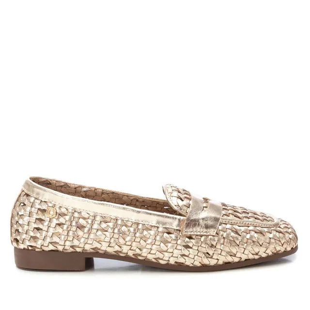 Carmela 16241003 mocassins femme doré cuir tressé