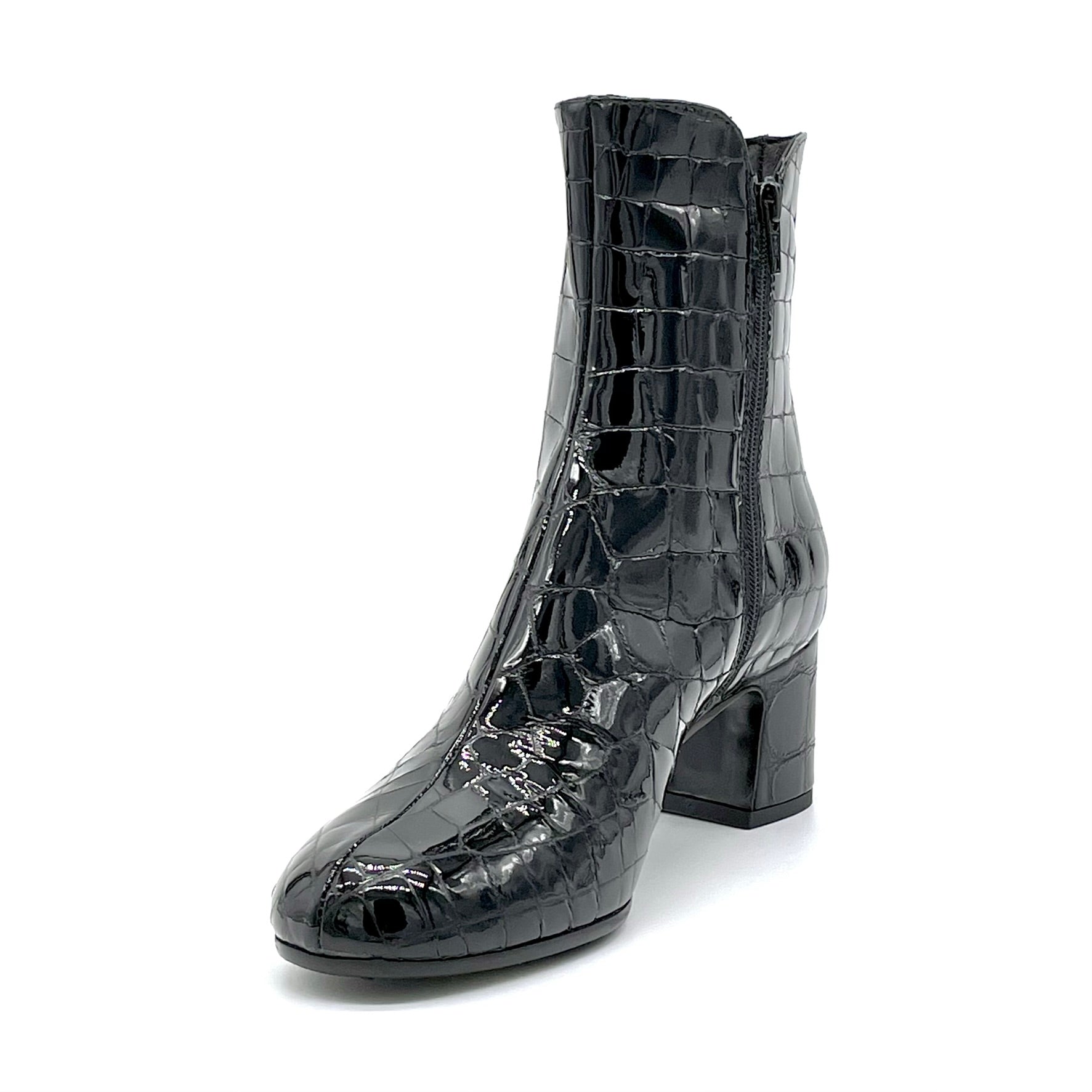 ELATA 52537 bottine vernis noir talon 5,5 cm
