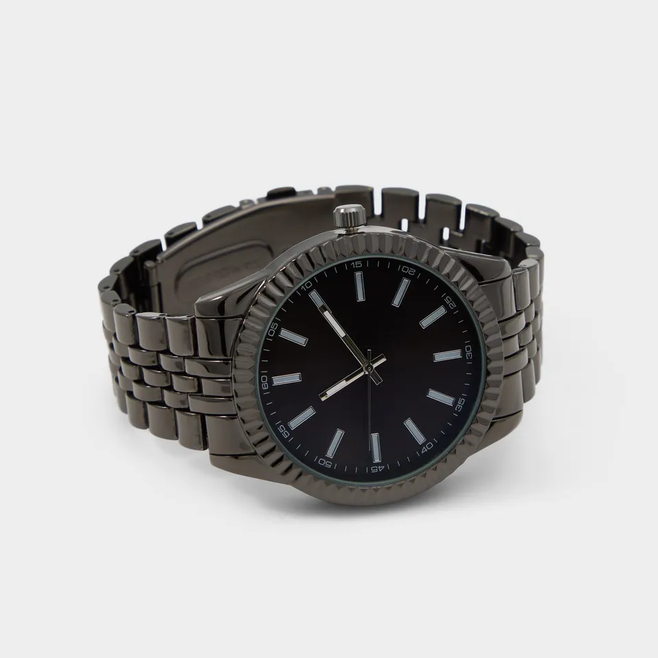 ALDO Eliott montre cadran noir bracelet gris