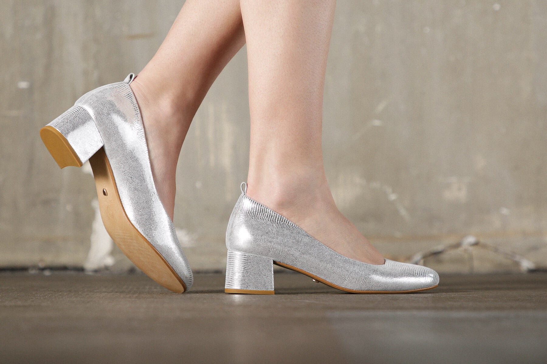 Coralie Masson Lucia babies cuir silver bride amovible