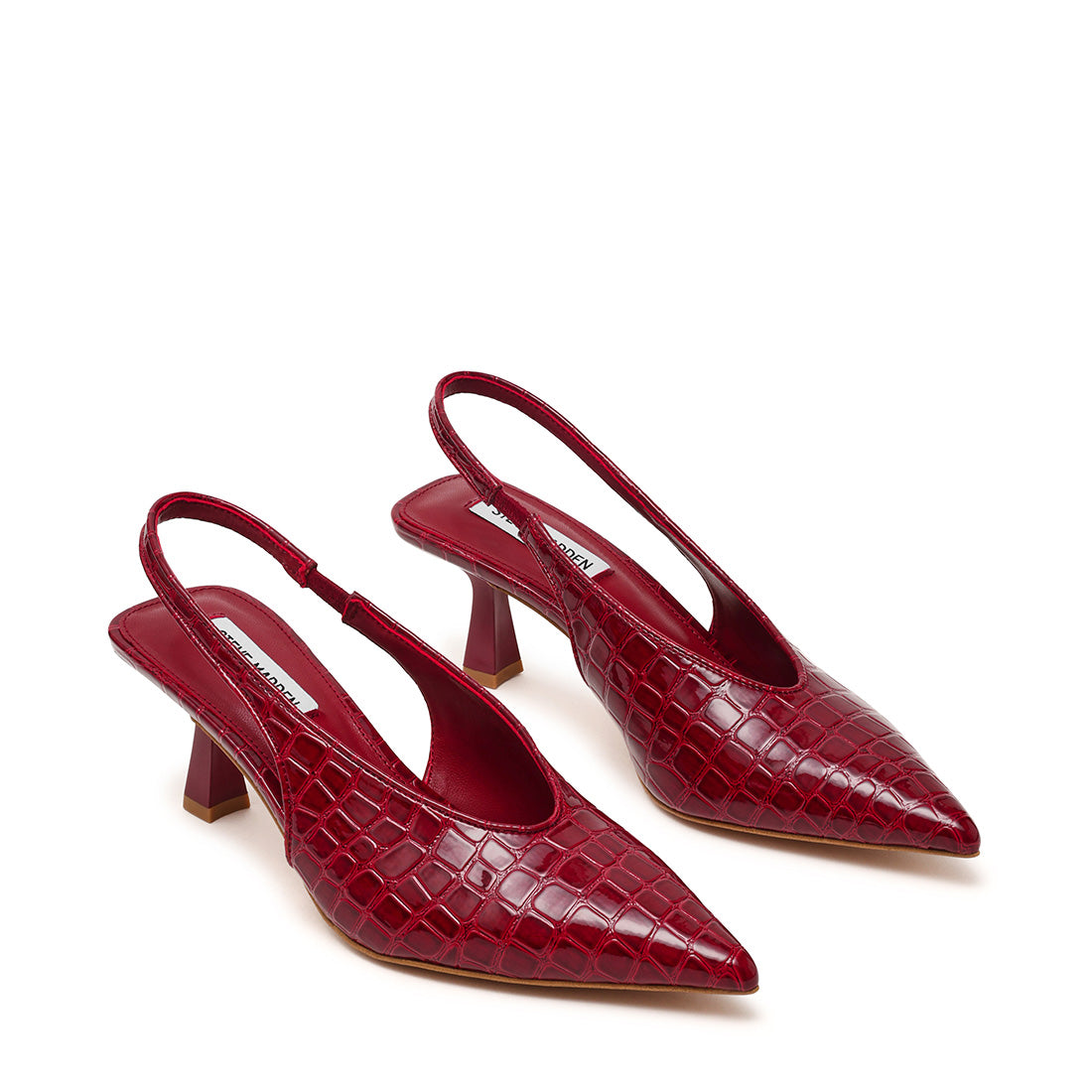 Steve Madden Alari escarpins rouge croco talon 5 cm