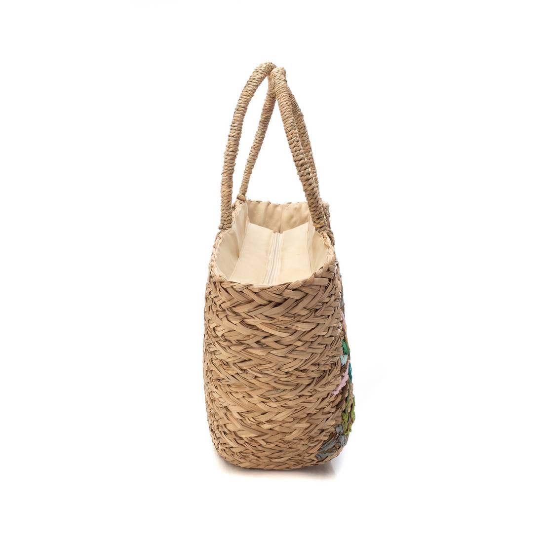 Carmela 18615502 sac femme blanc rafia grand