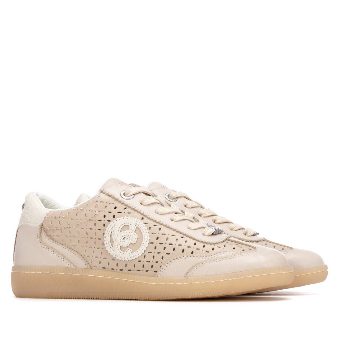 Carmela 16312003 sneaker cuir beige ajouré