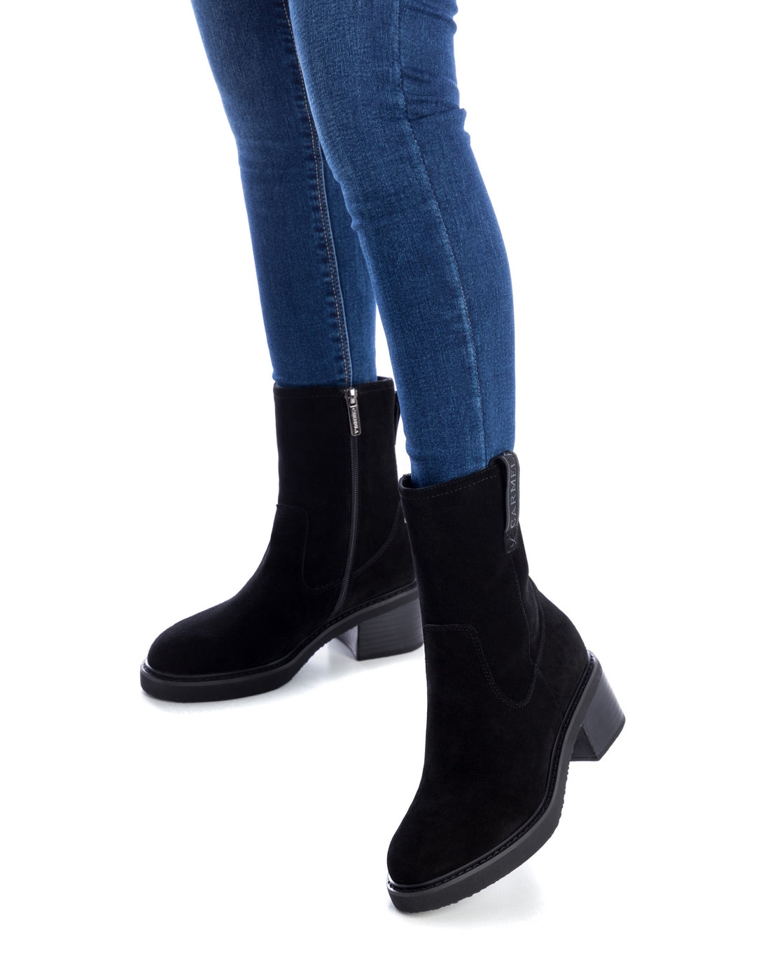 Carmela 16034401 bottines cuir noir talon 5 cm