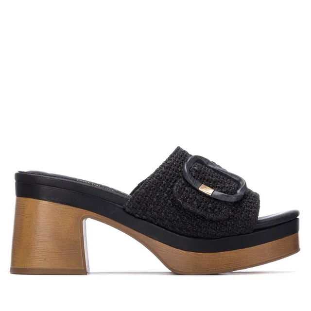 Carmela 16315802 sandales femme noir talon large 8 cm