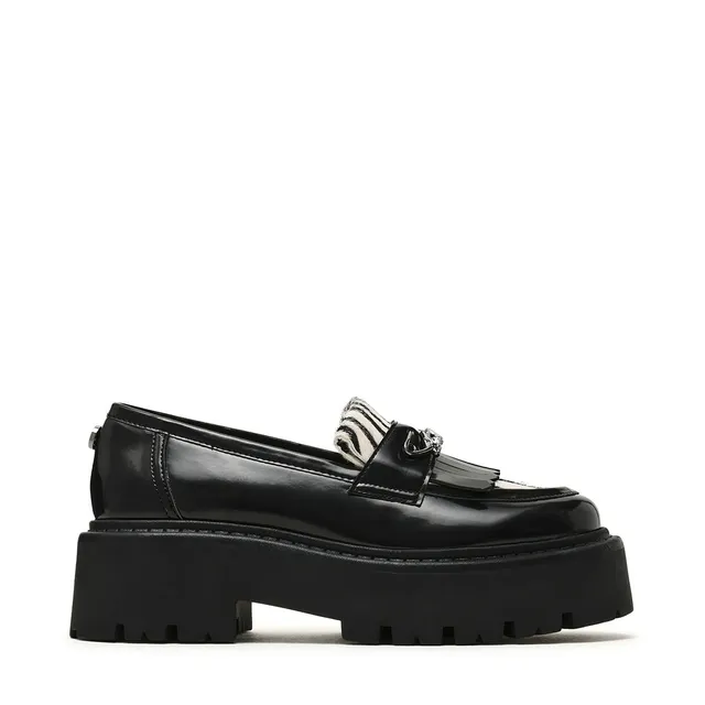 Steve Madden On-Call mocassins cuir noir semelle 3 cm