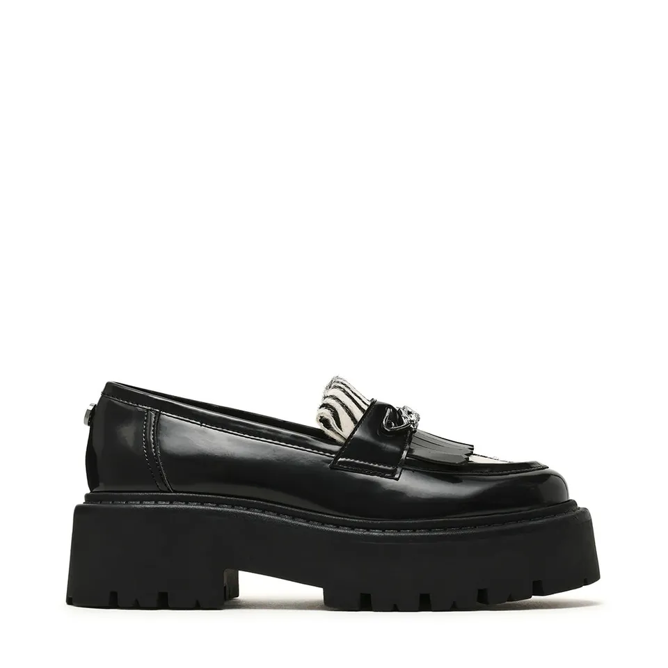 Steve Madden On-Call mocassins cuir noir semelle 3 cm