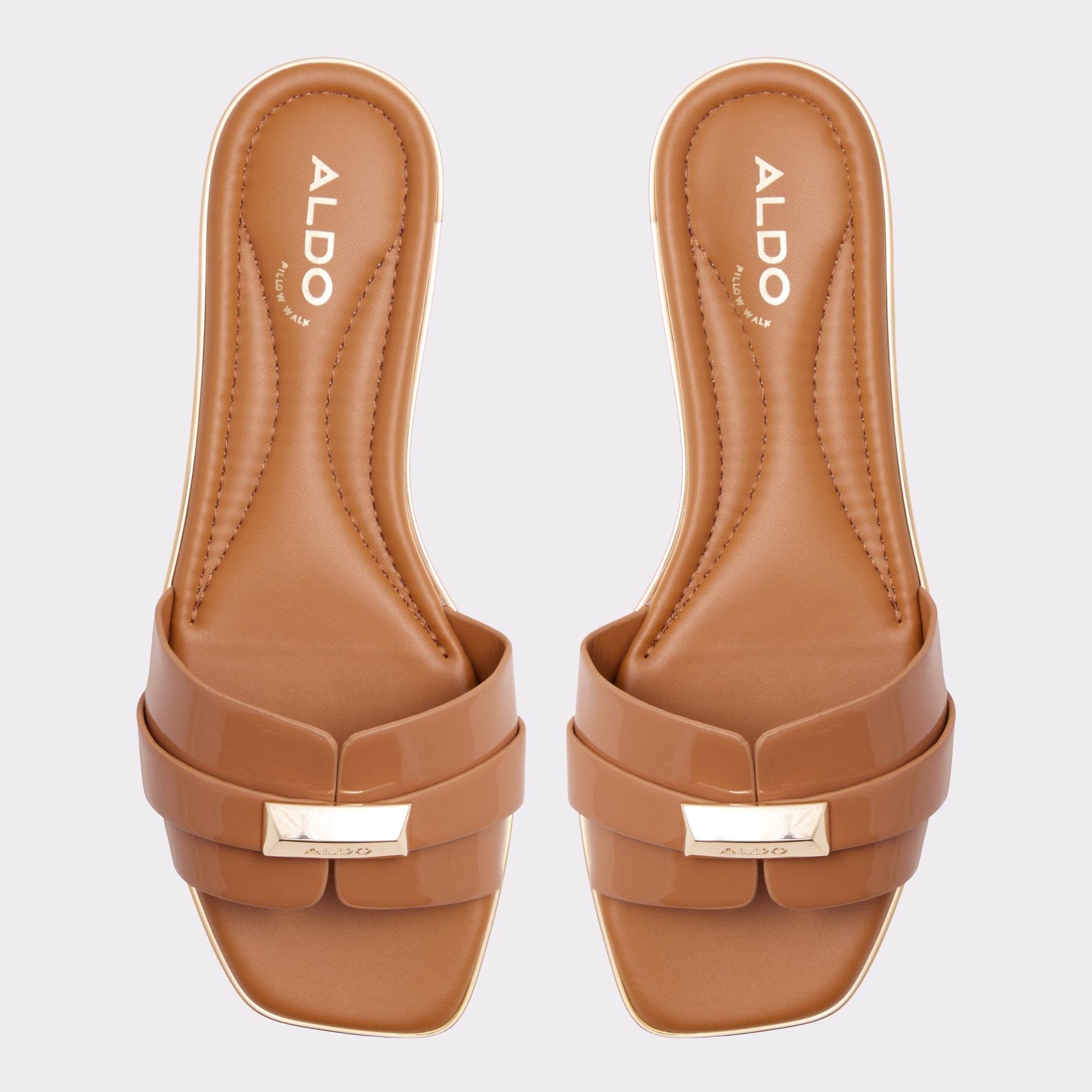 ALDO Darine sandales plates bout carré beige