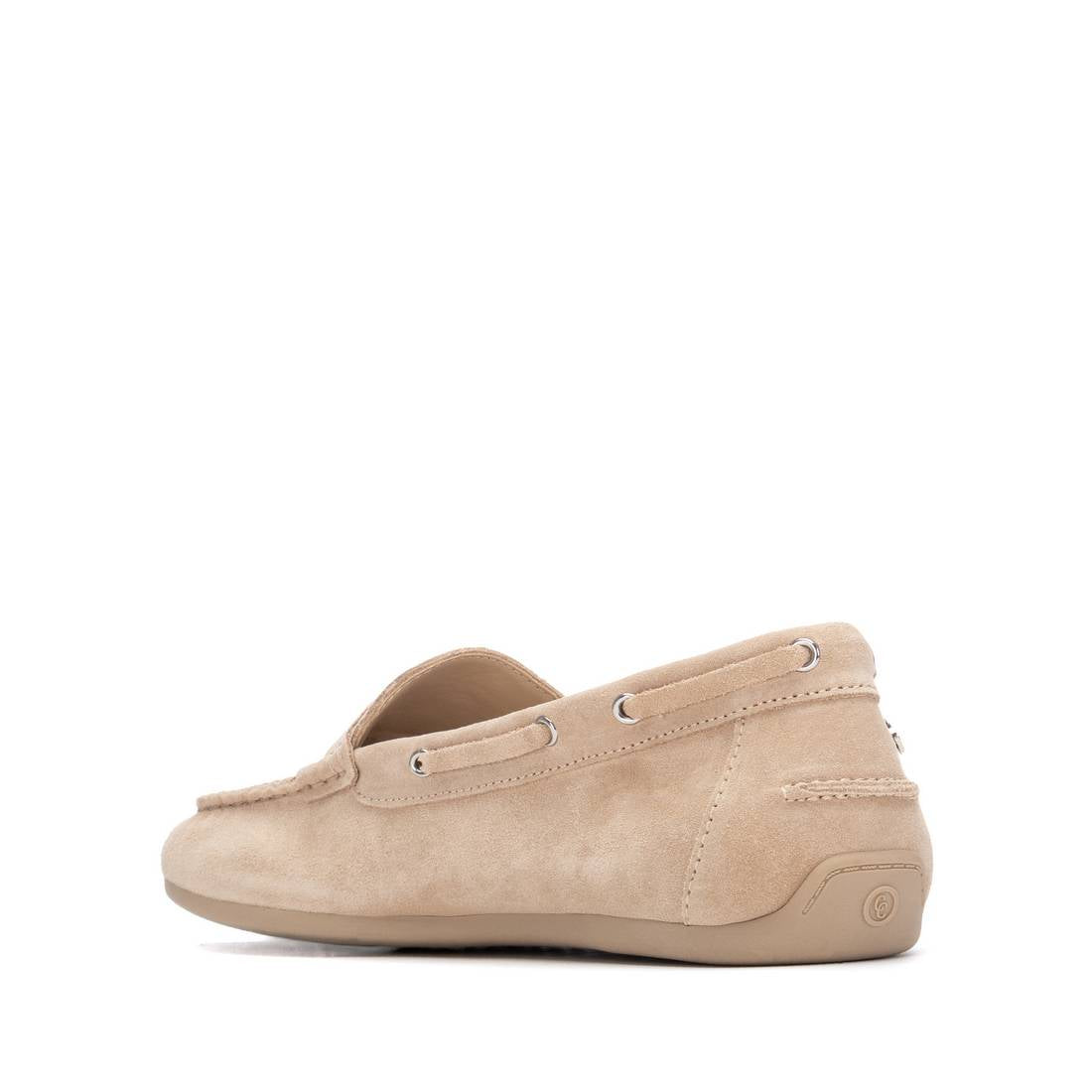 Carmela 163143 16314302 mocassin daim beige plat