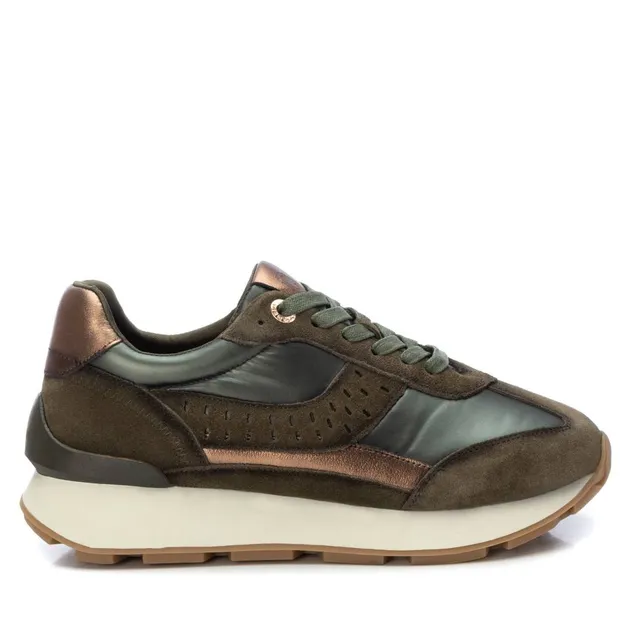 Carmela 16116602 basket femme verte cuir véritable