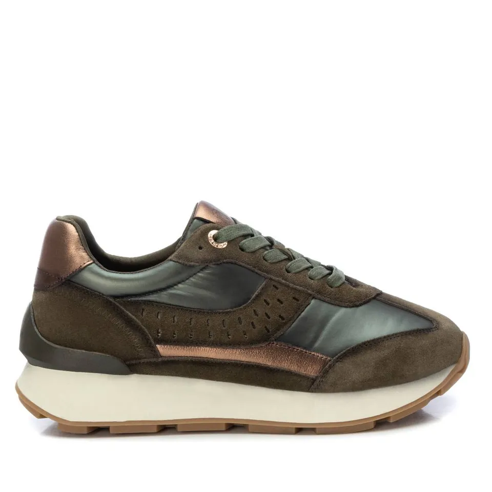 Carmela 16116602 basket femme verte cuir véritable