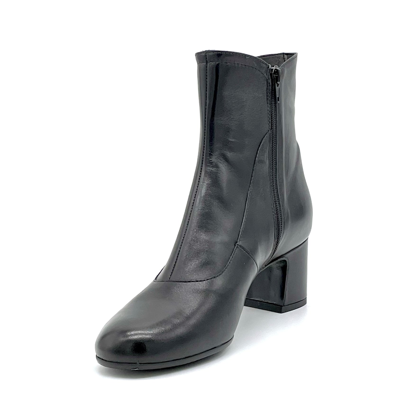Elata 52536 bottine cuir noir boutons 5,5 cm