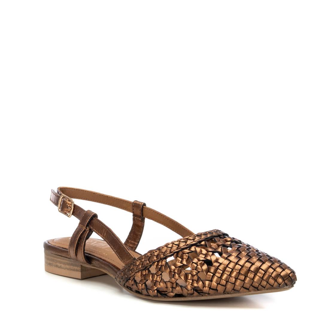 Carmela 16241202 ballerines bronze cuir bride cheville