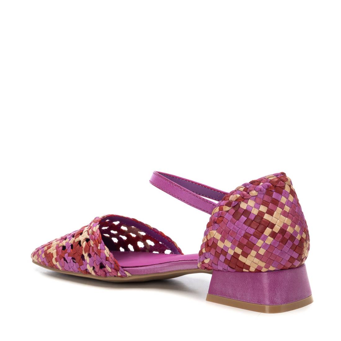 Carmela 16218704 ballerine cuir lila tressée