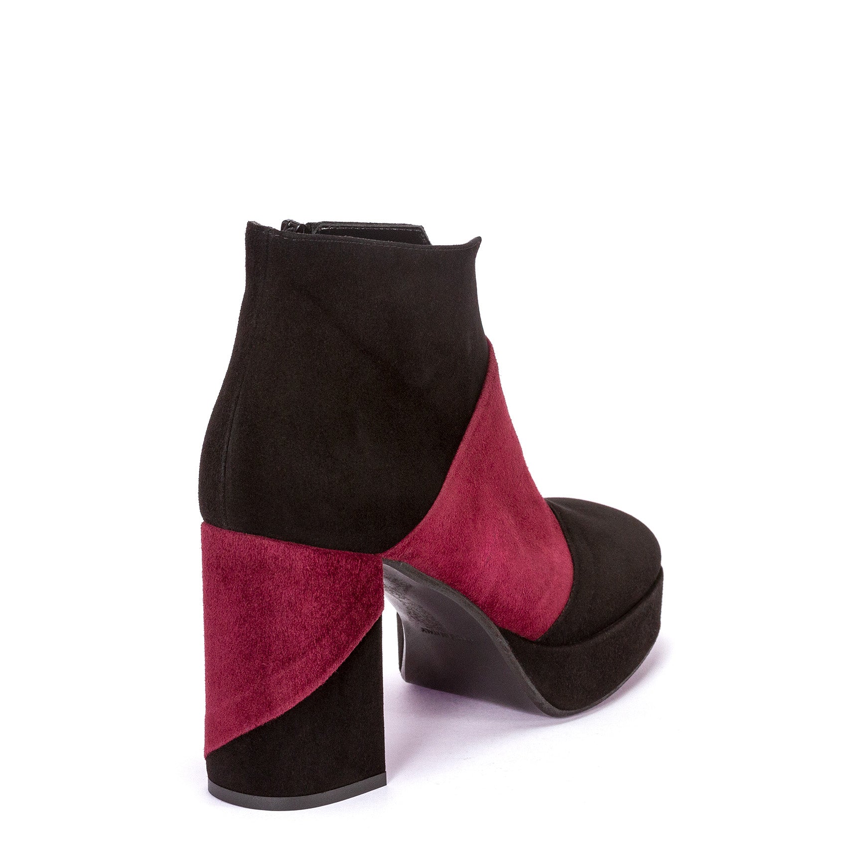 ELATA 90916 bottine daim noir bordeaux pointure 36
