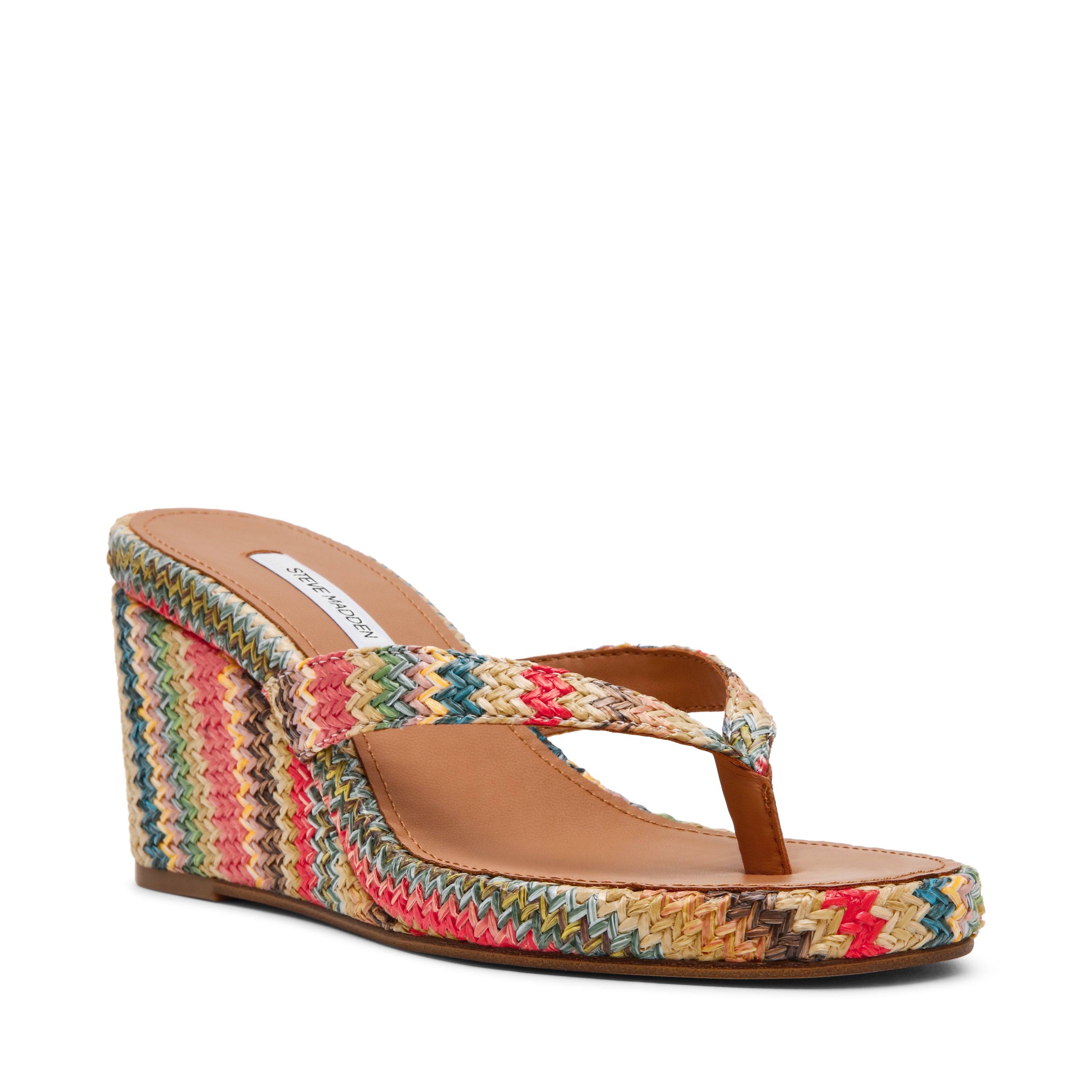 Steve Madden Playing sandales compensées multicolore toile