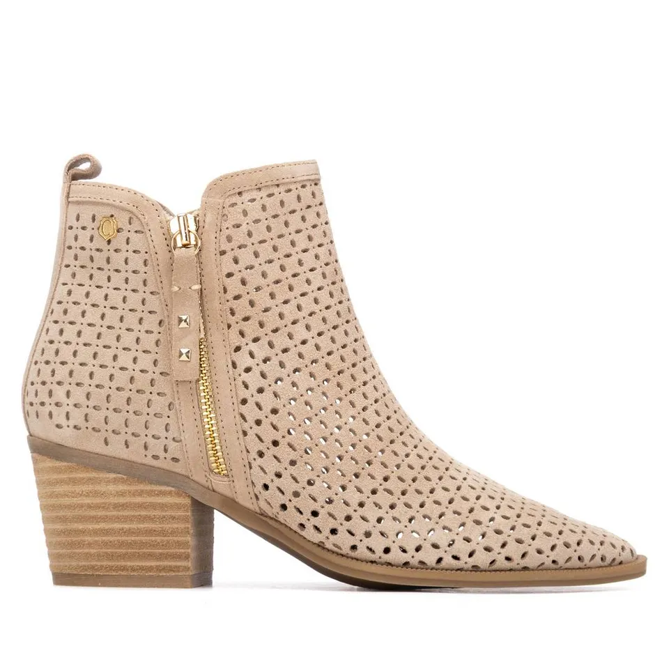 Carmela 163149 16314903 bottine beige ajourée cuir