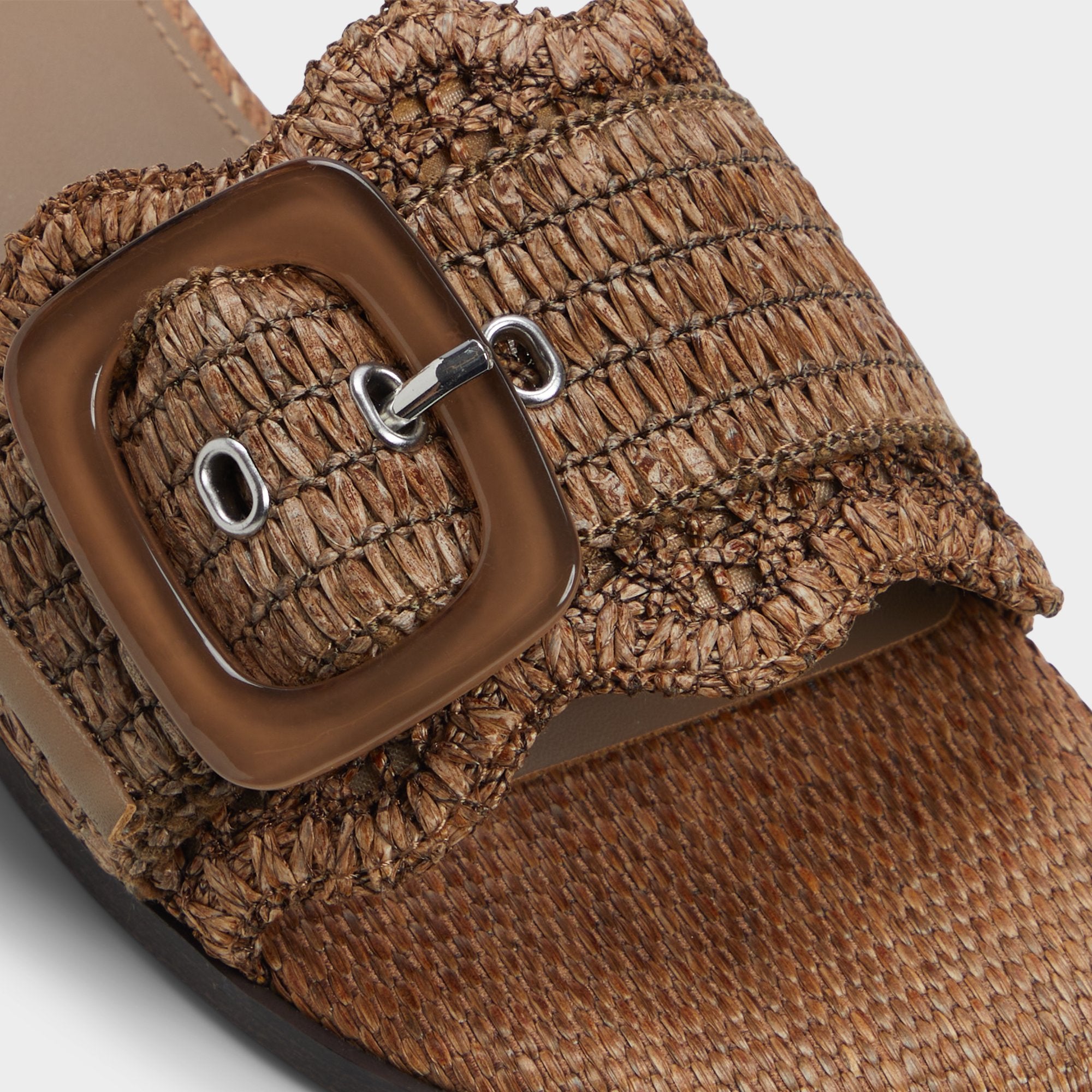 Aldo Wavysally sandales plates raphia boucle