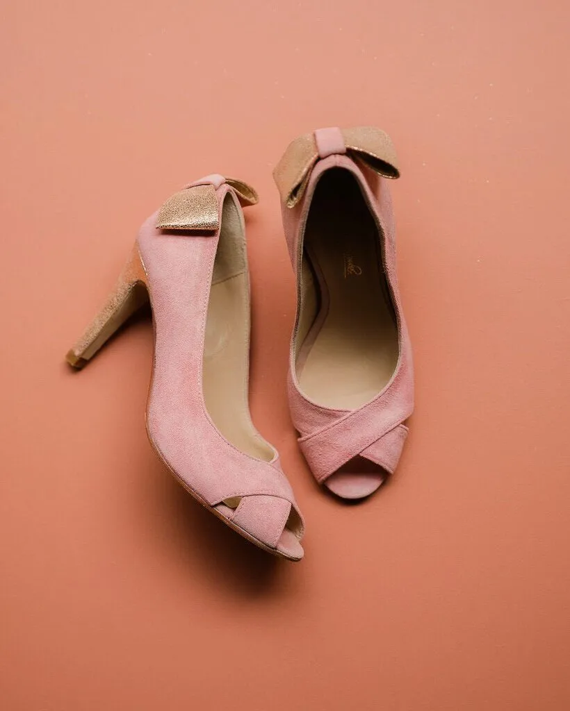 Dessine Moi Un Soulier escarpin brides croisées blush or rose