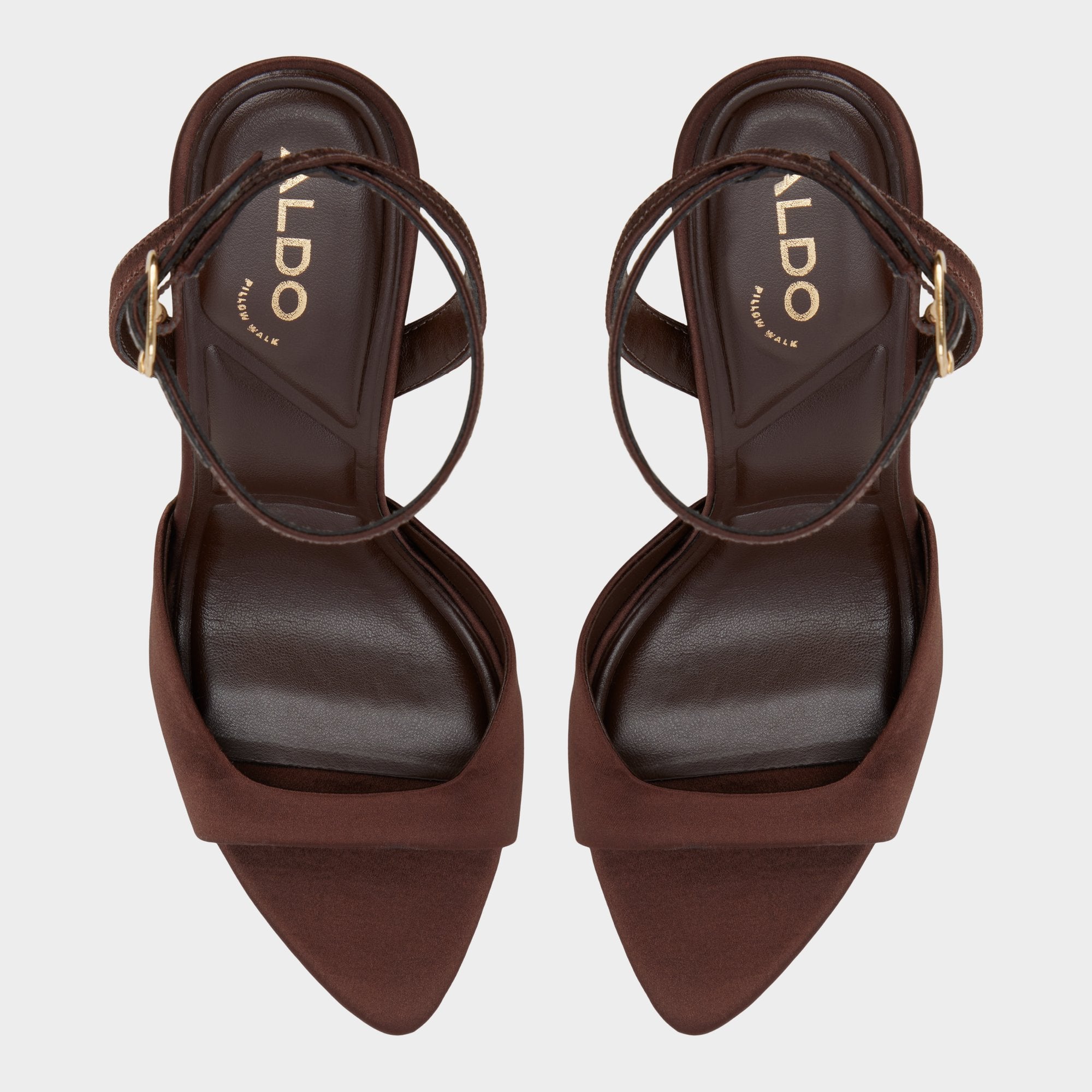 ALDO Forevermore sandales à talon marron satin