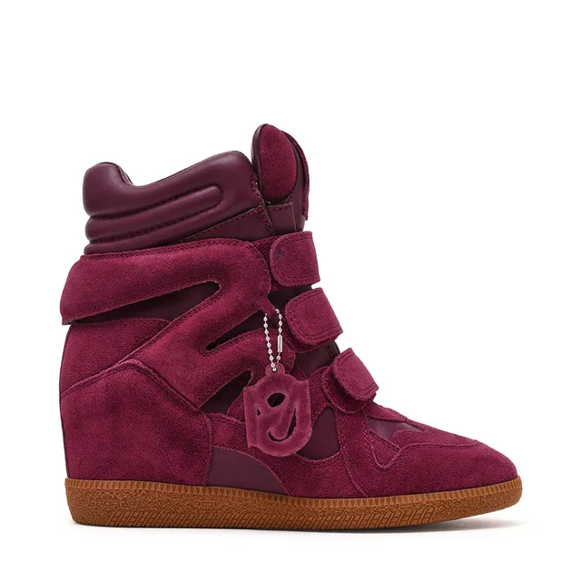 Steve Madden Mavis baskets montantes cerise daim